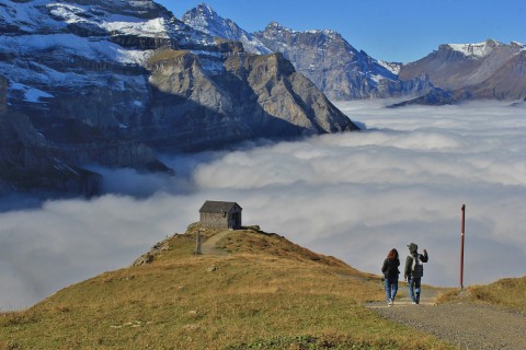 De Eiger-trail: Afdalen onder een 1000m hoge rotswand