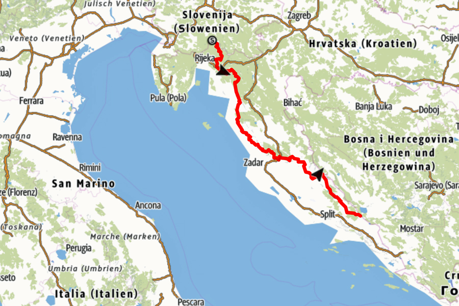 Via-Dinarica-Trail-op-de-kaart