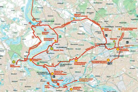 700 kilometer fietspad langs de industriële monumenten van de Ruhr